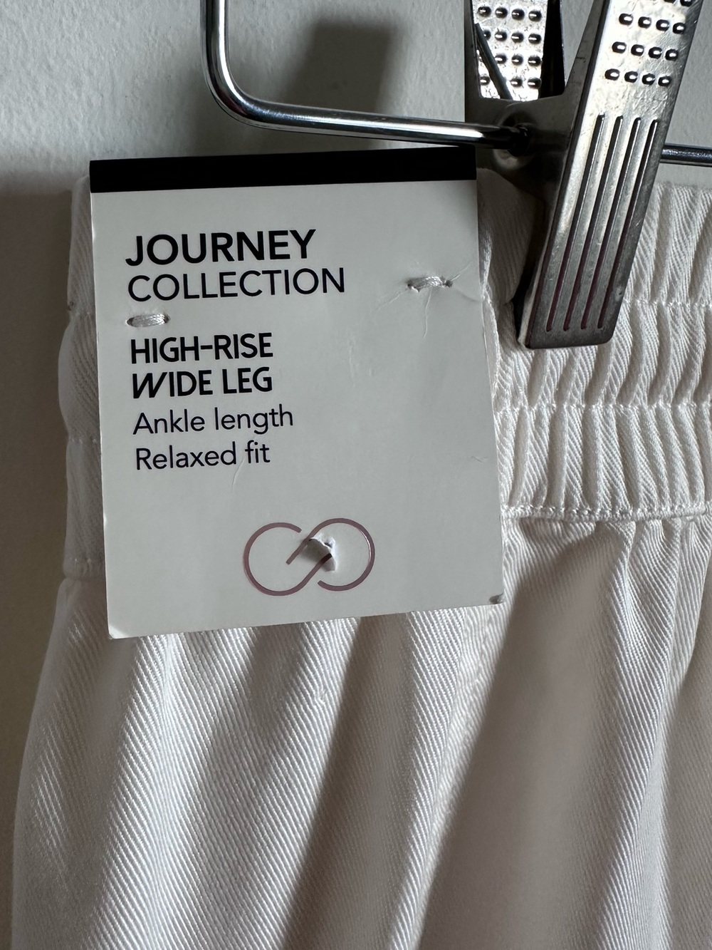 NWT Calia Journey Collection White Lyocell Wide Leg Ankle Pants High Rise S - Picture 4 of 11